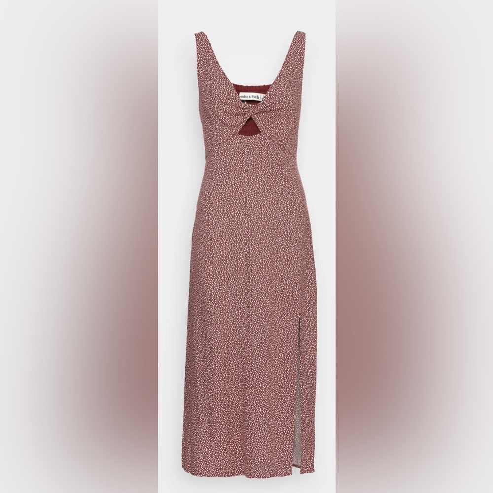 Abercrombie & Fitch Vintage Abercrombie & Fitch Women's Polka Slide Slit Dress - Picture 3 of 15